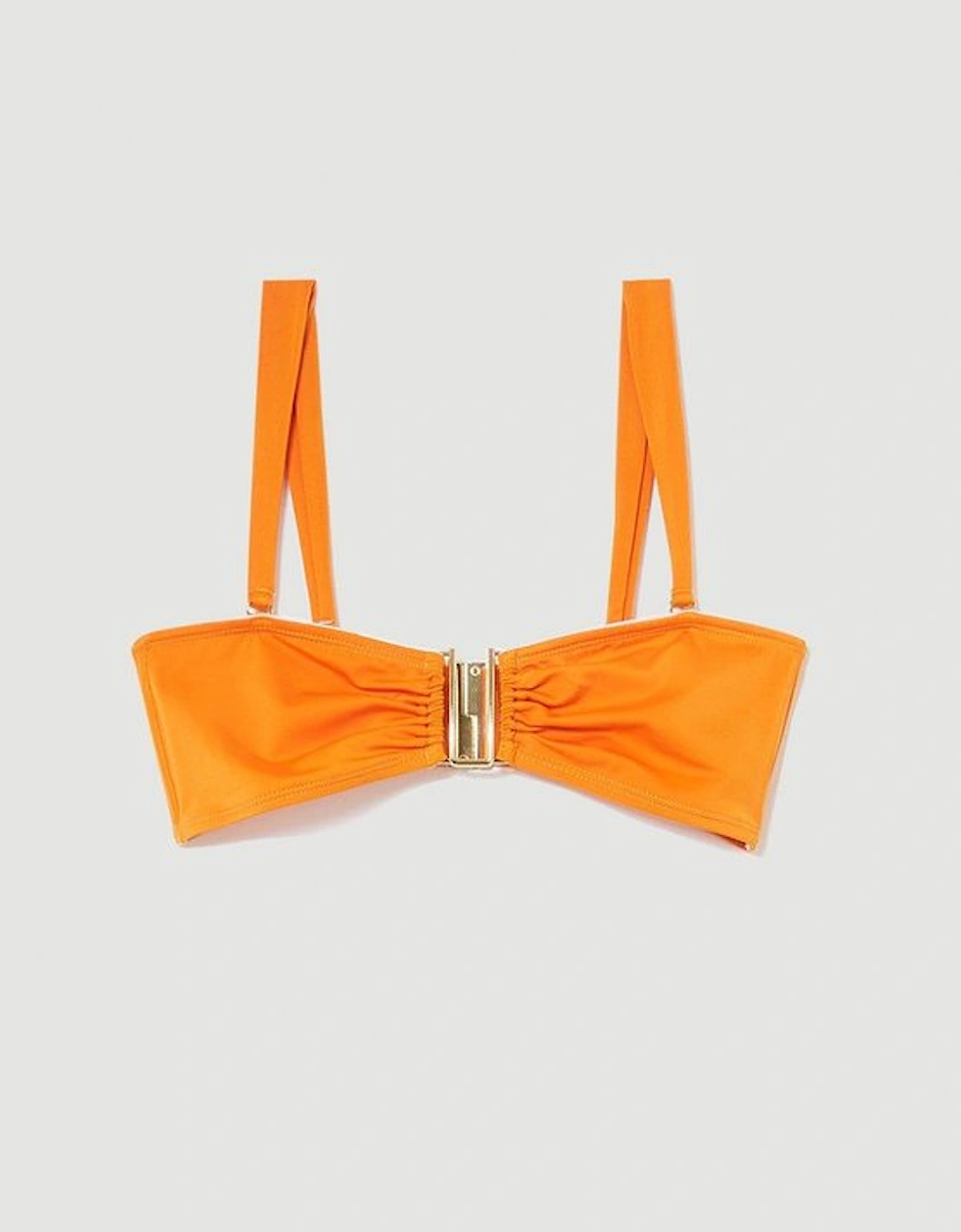 Detachable Strap Gold Trim Bikini Top