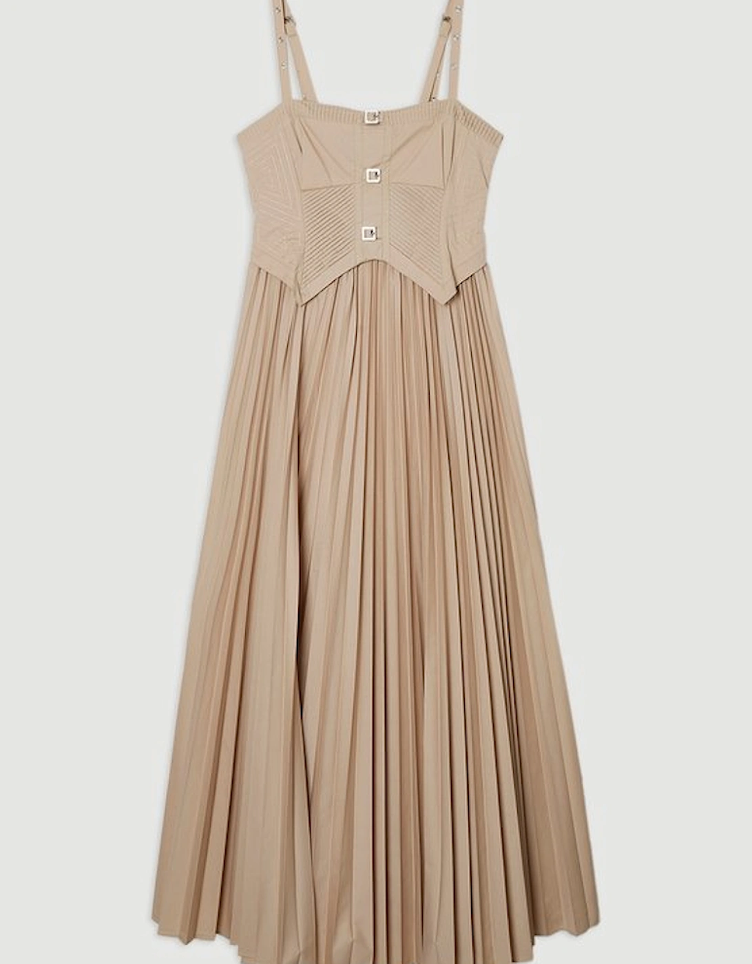 Archive Collection - Cotton Poplin Corset Woven Maxi Dress