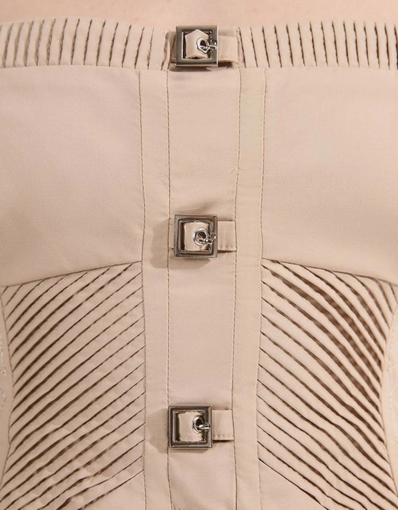 Archive Collection - Cotton Poplin Corset Woven Maxi Dress