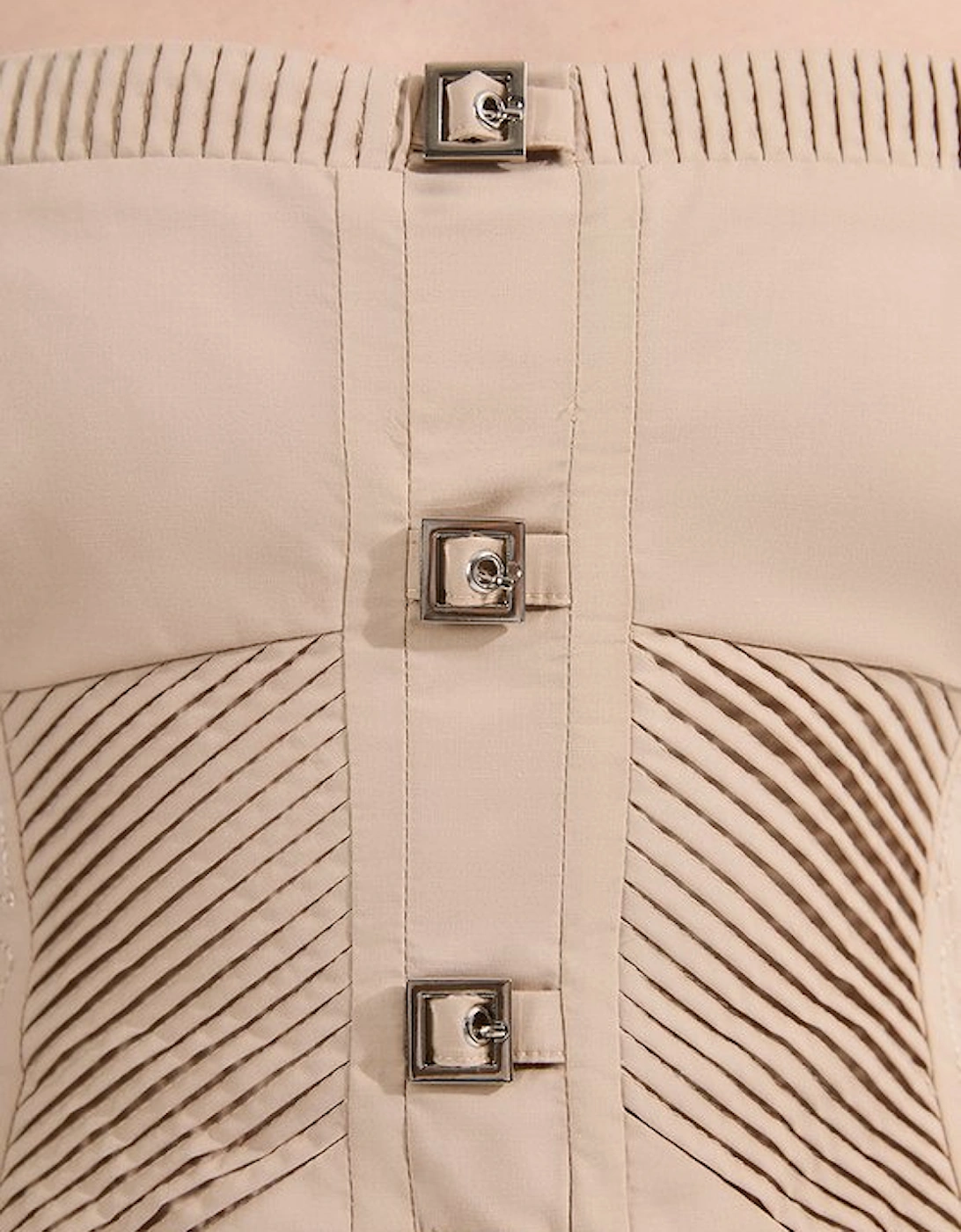 Archive Collection - Cotton Poplin Corset Woven Maxi Dress