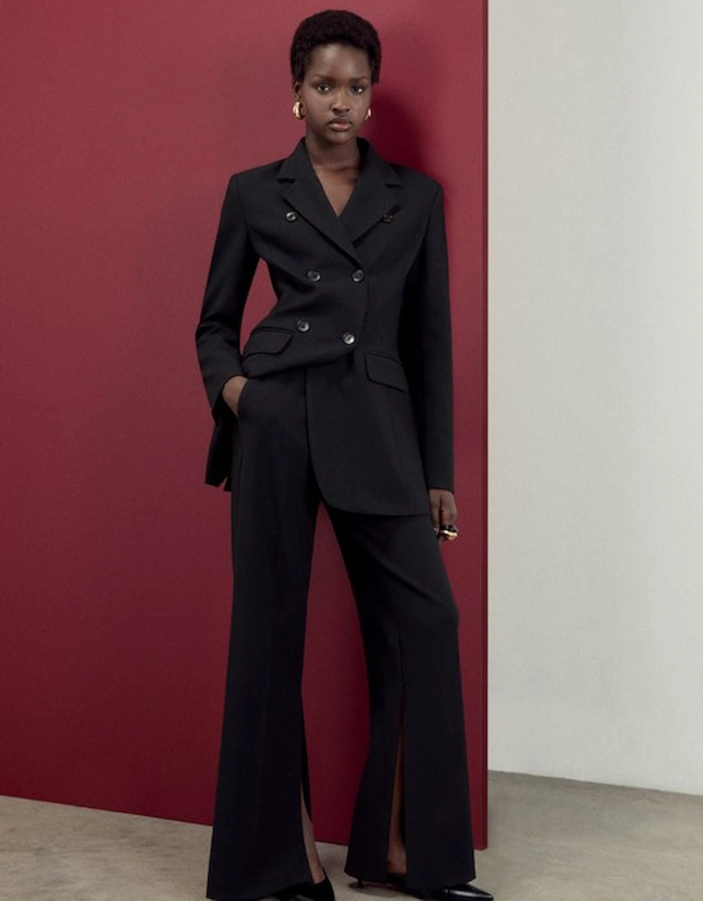 Compact Stretch Wide Leg Trouser