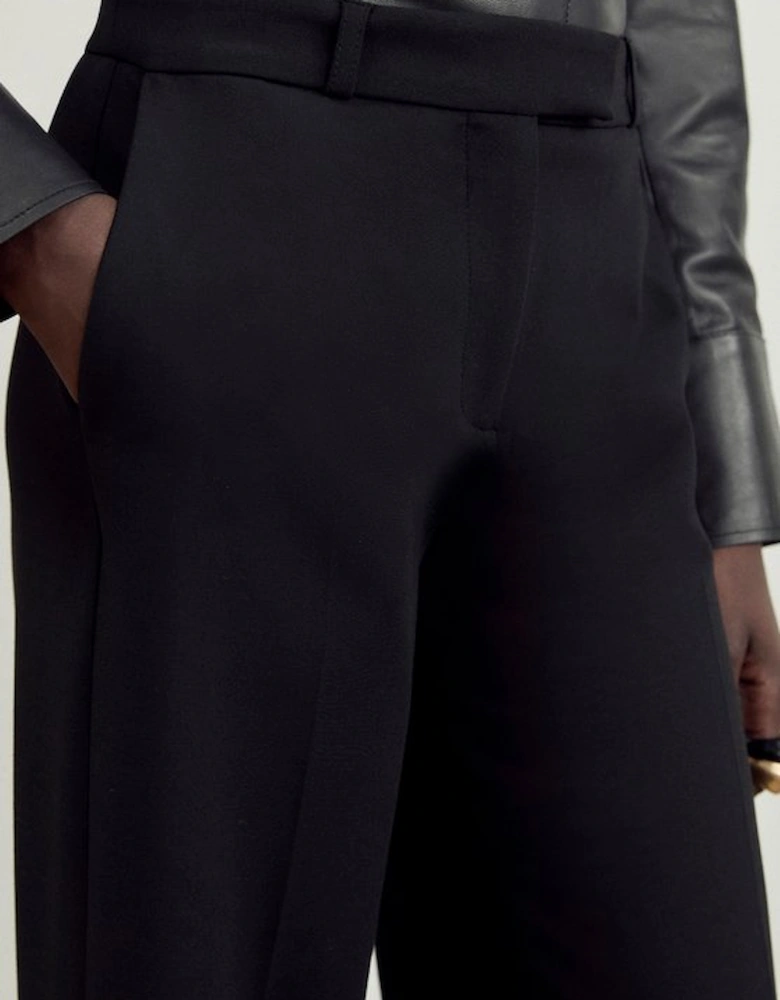 Compact Stretch Wide Leg Trouser