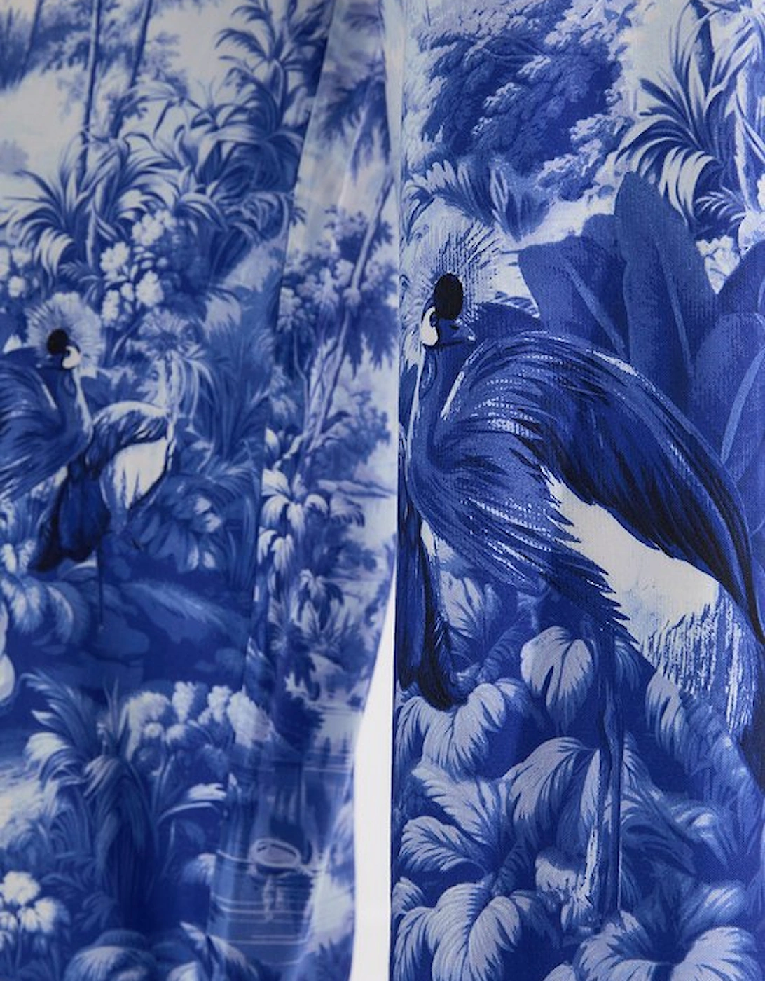 Viscose Linen Scenic Print With Top Stitch Woven Trouser