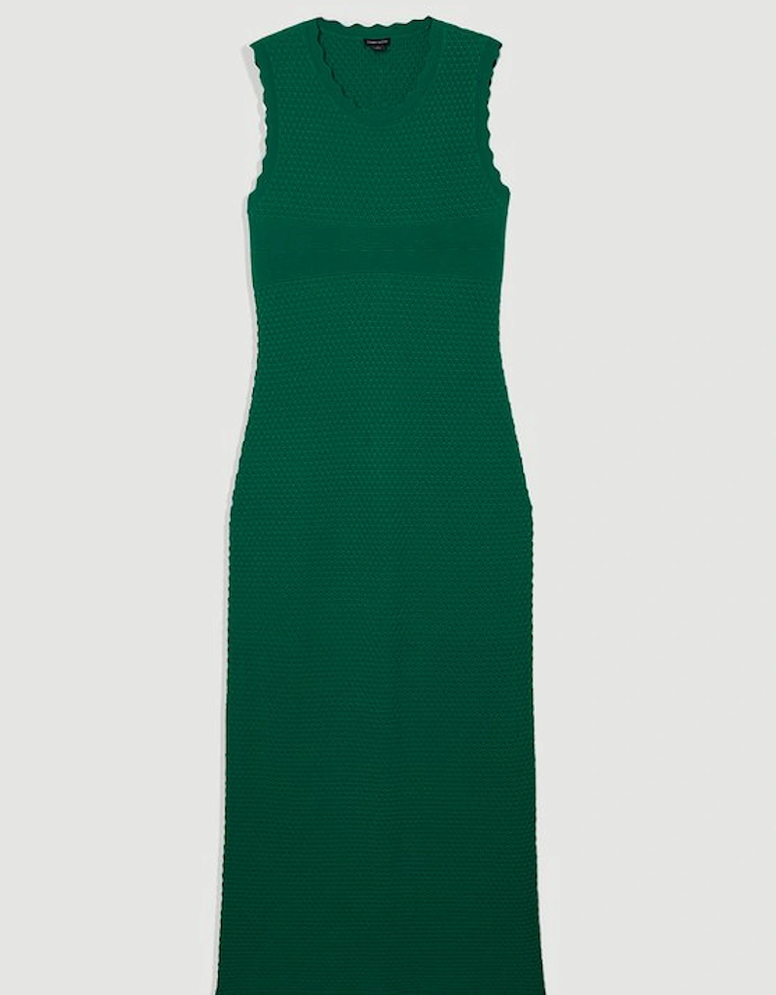Textured Stitch Wrap Back Knitted Maxi Dress