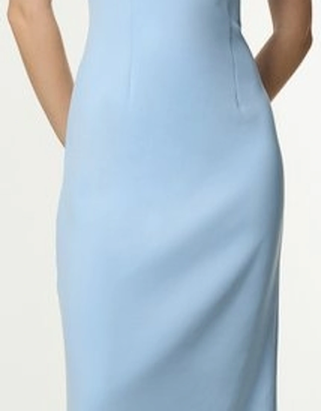 Tall Scuba Drama Twist Detail Woven Midi Dress, 4 of 3