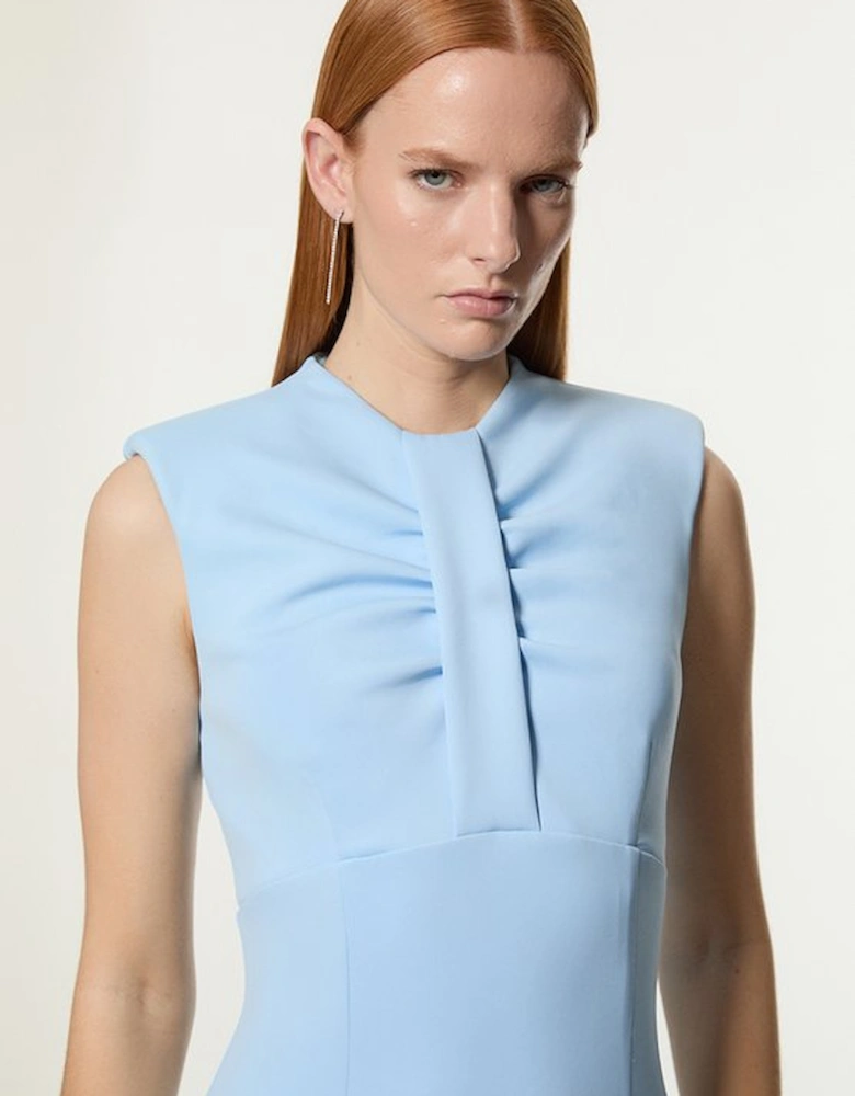 Tall Scuba Drama Twist Detail Woven Midi Dress