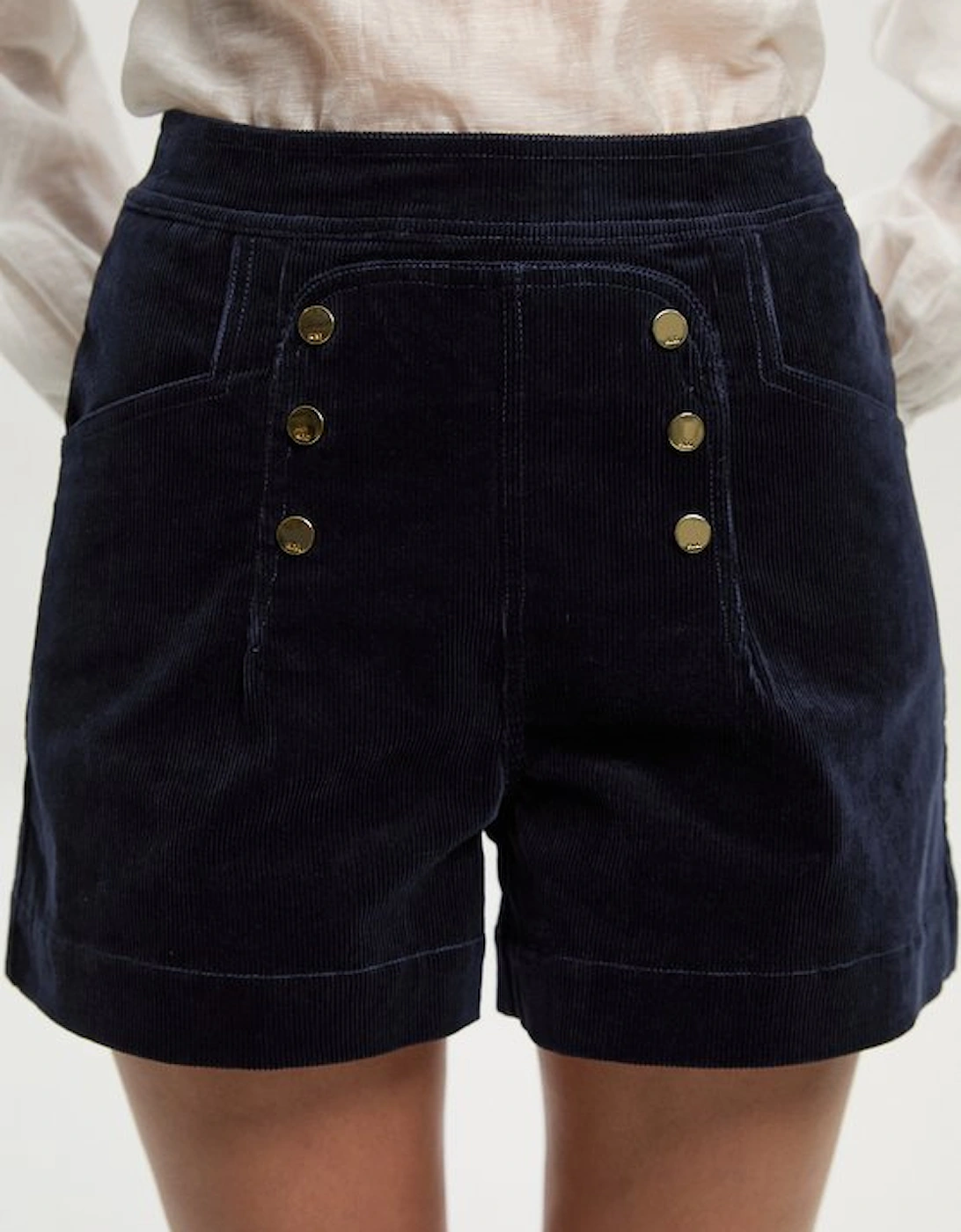 Stretch Cord Button Detail Short