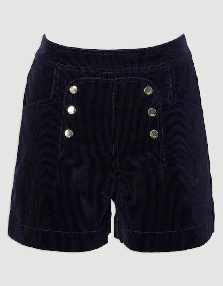 Stretch Cord Button Detail Short