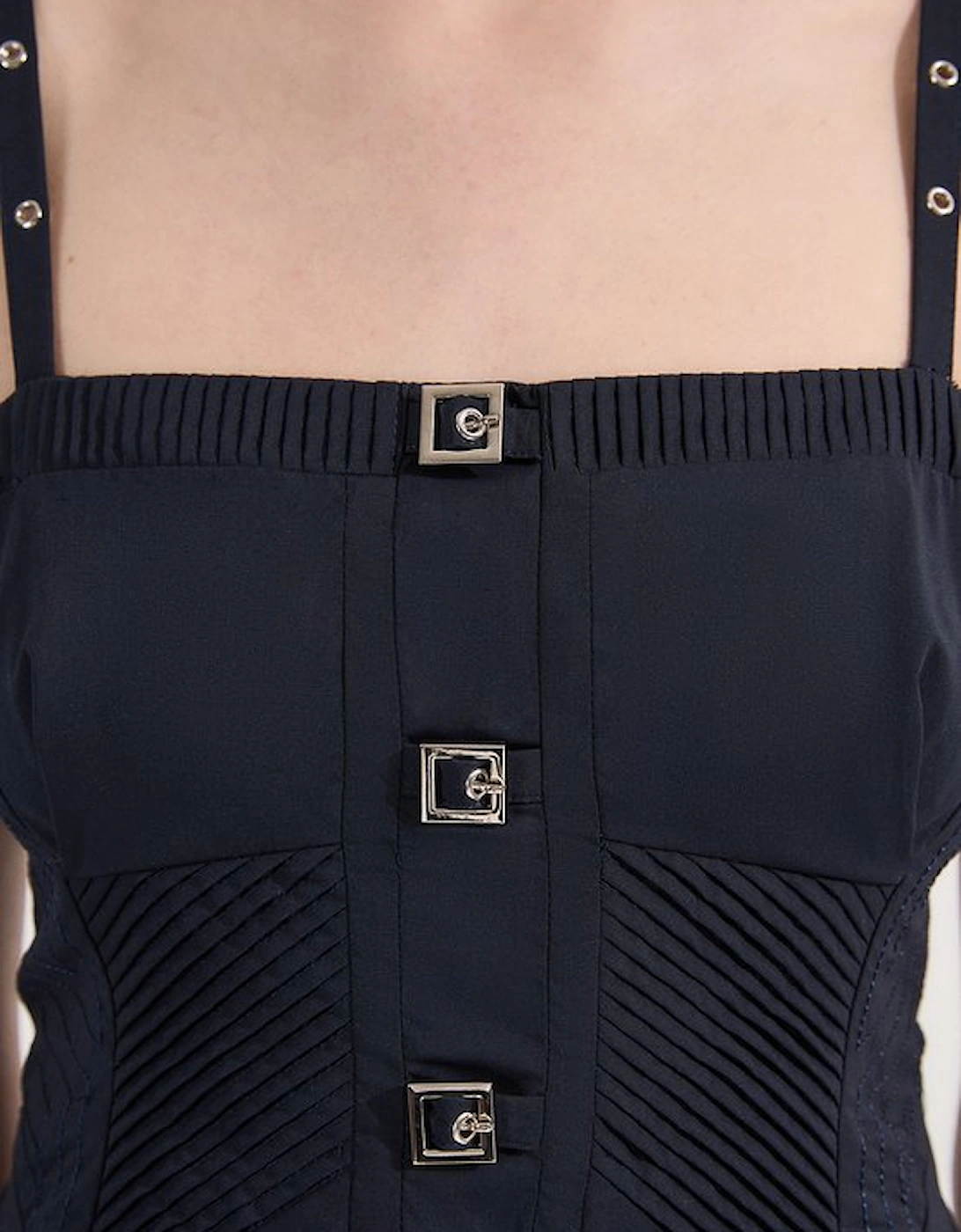 Archive Collection - Cotton Poplin Corset Woven Maxi Dress