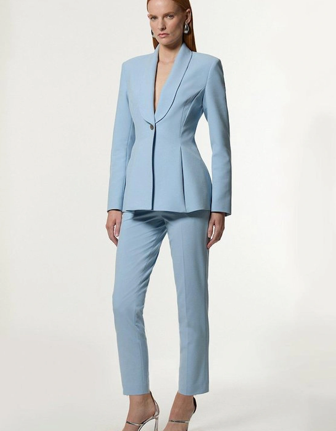Compact Stretch Stab Stitch Tailored Straight Leg Trouser, 5 of 4