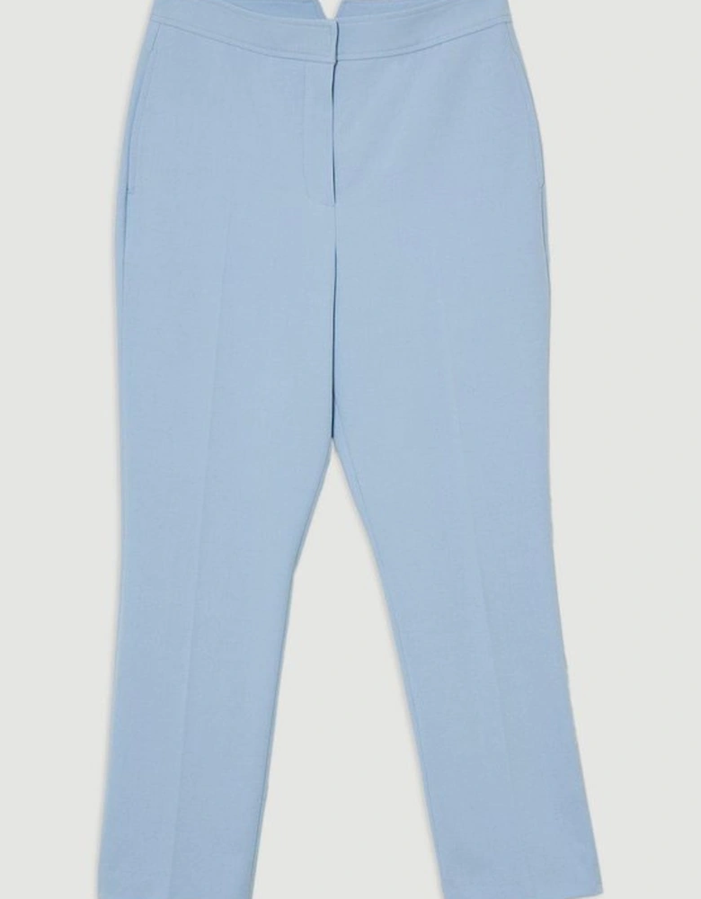 Compact Stretch Stab Stitch Tailored Straight Leg Trouser