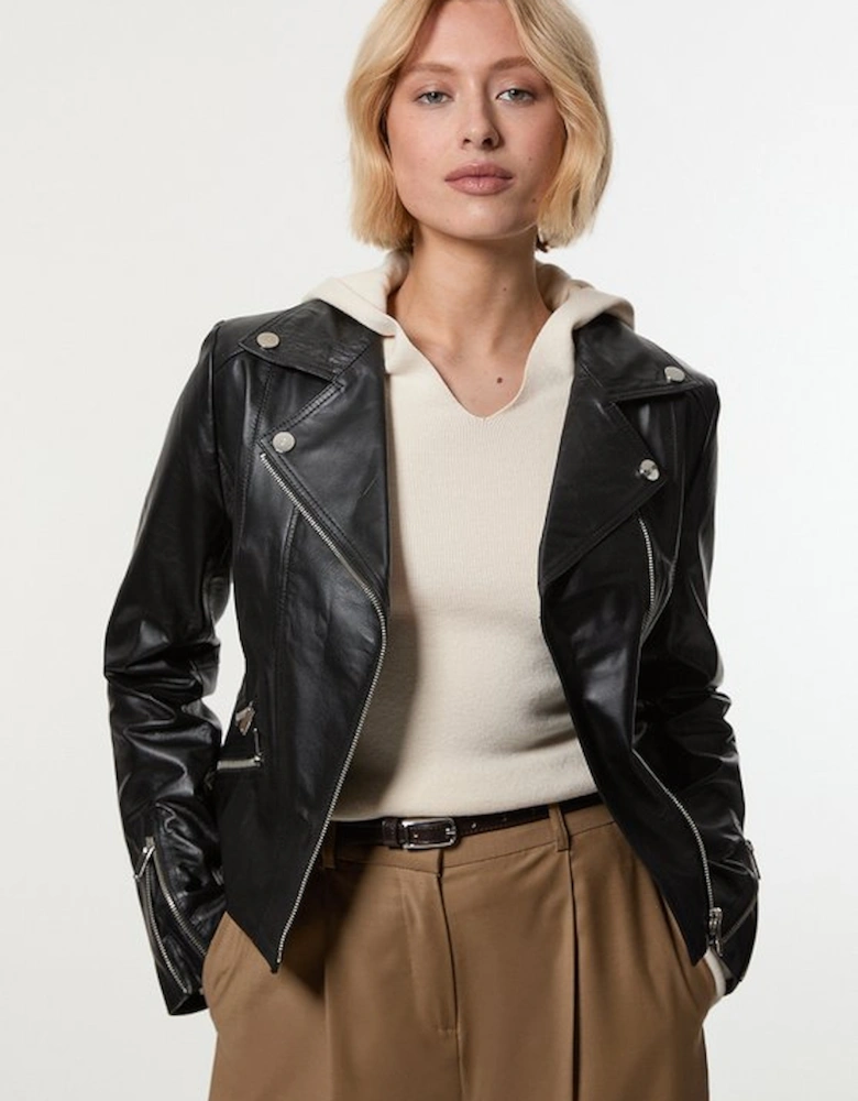 Leather Signature Biker Jacket
