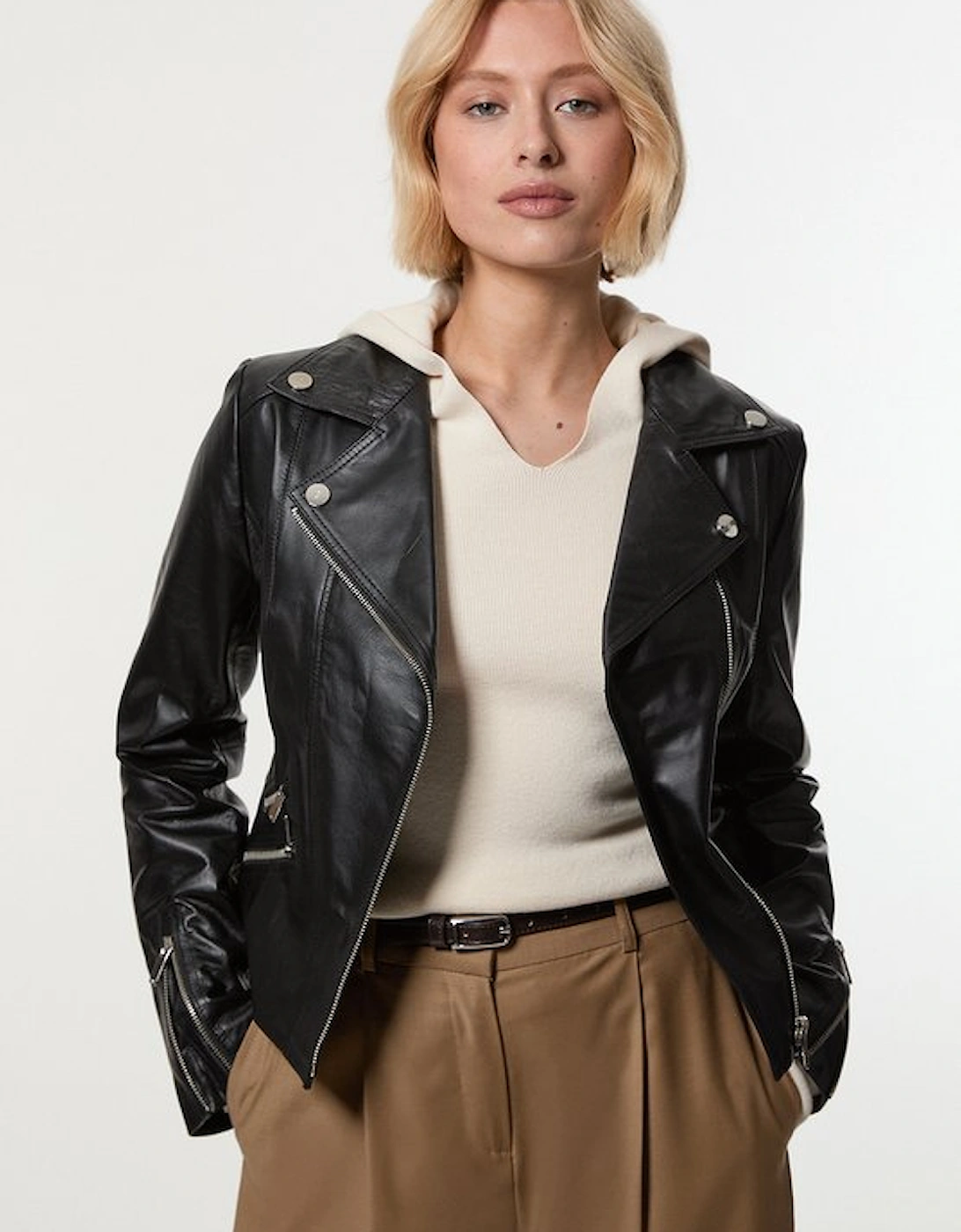 Leather Signature Biker Jacket