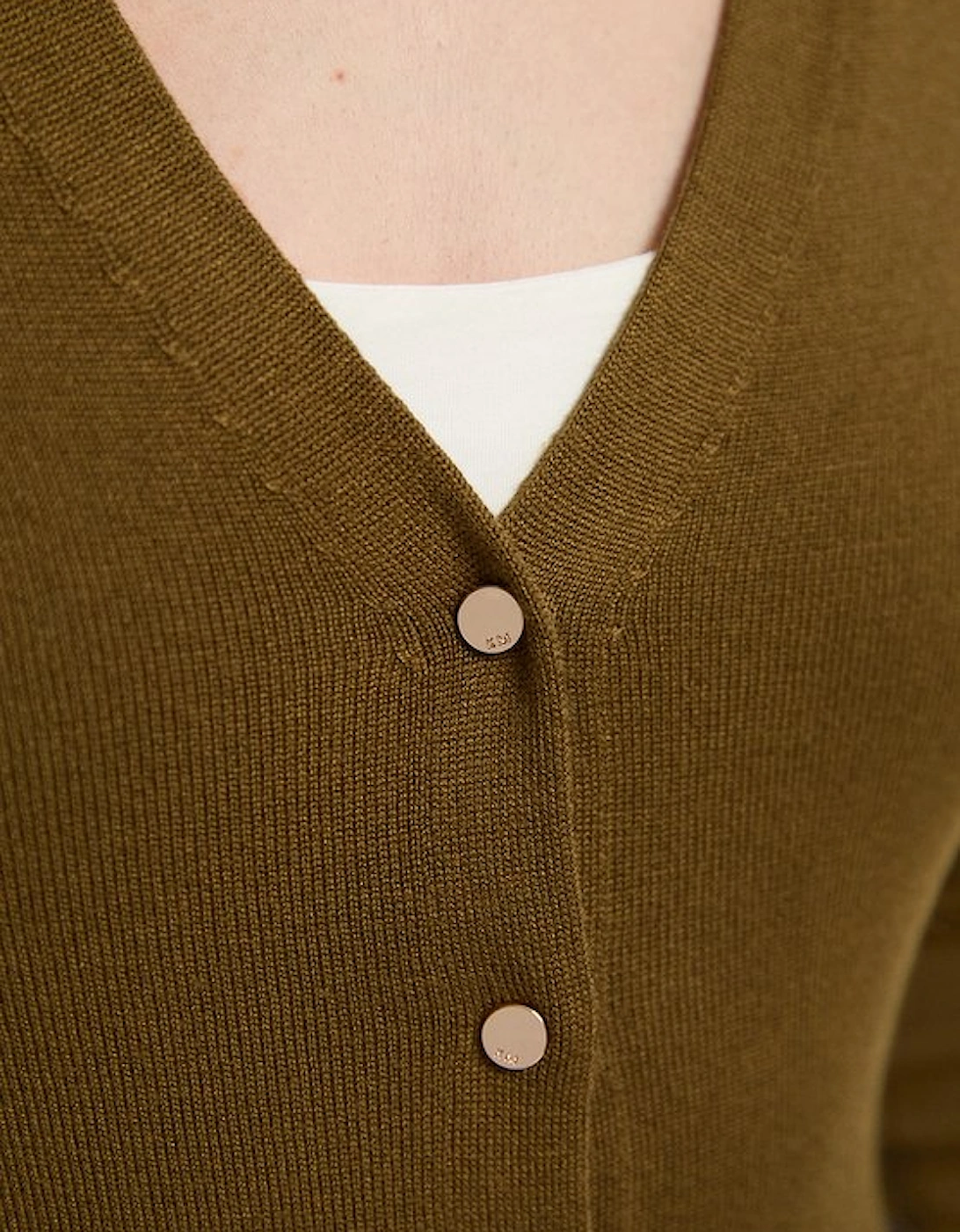Viscose Blend Knitted Button Detail Cardigan