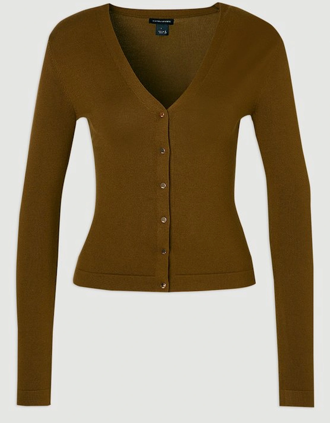 Viscose Blend Knitted Button Detail Cardigan