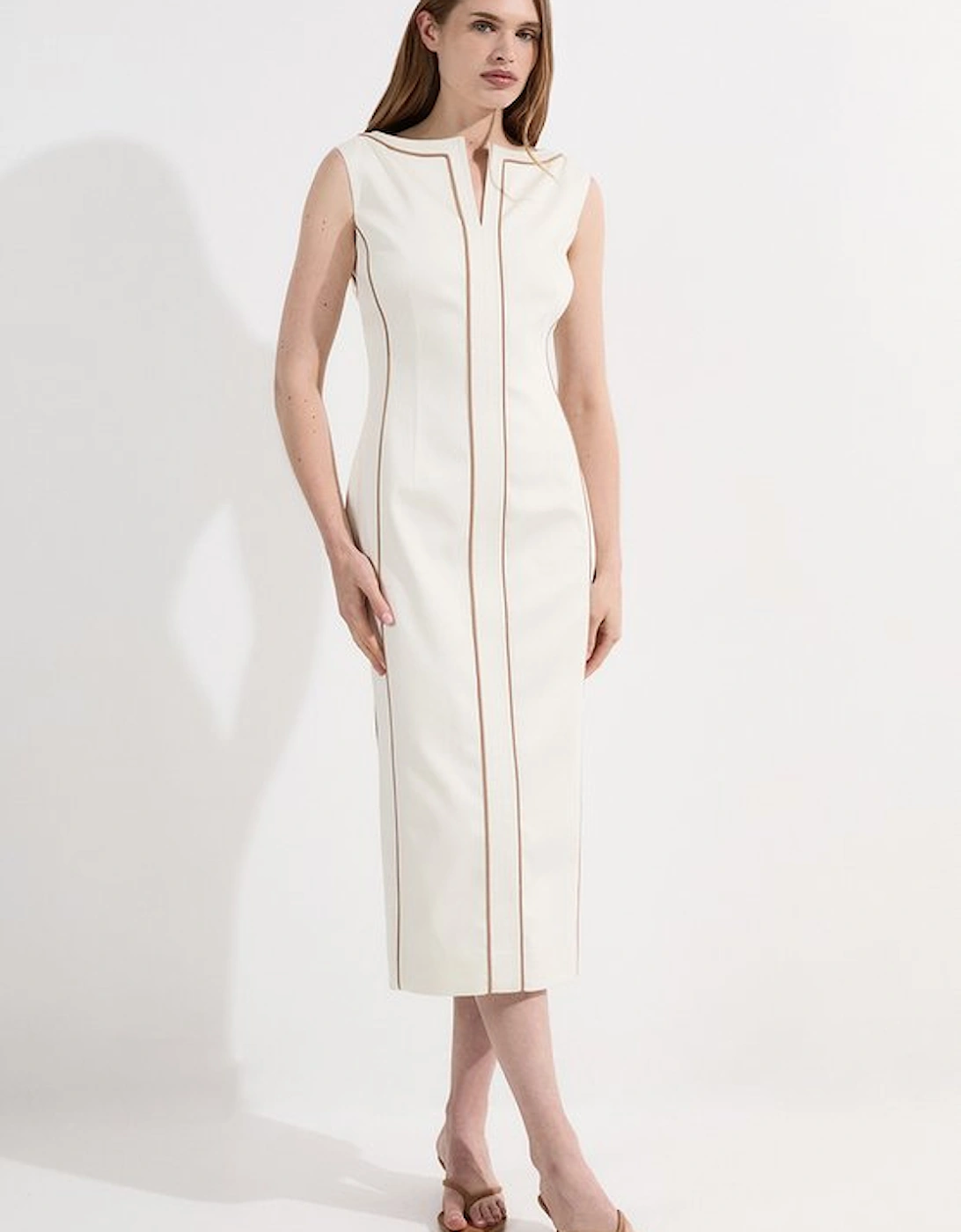 Archive Collection - Tailored Denim Pocketed Maxi Dress, 5 of 4