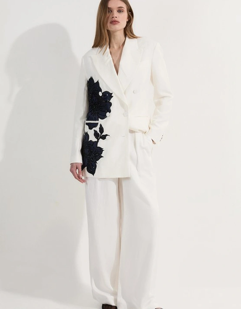 Premium Summer Embellished Applique Tailored Jacket