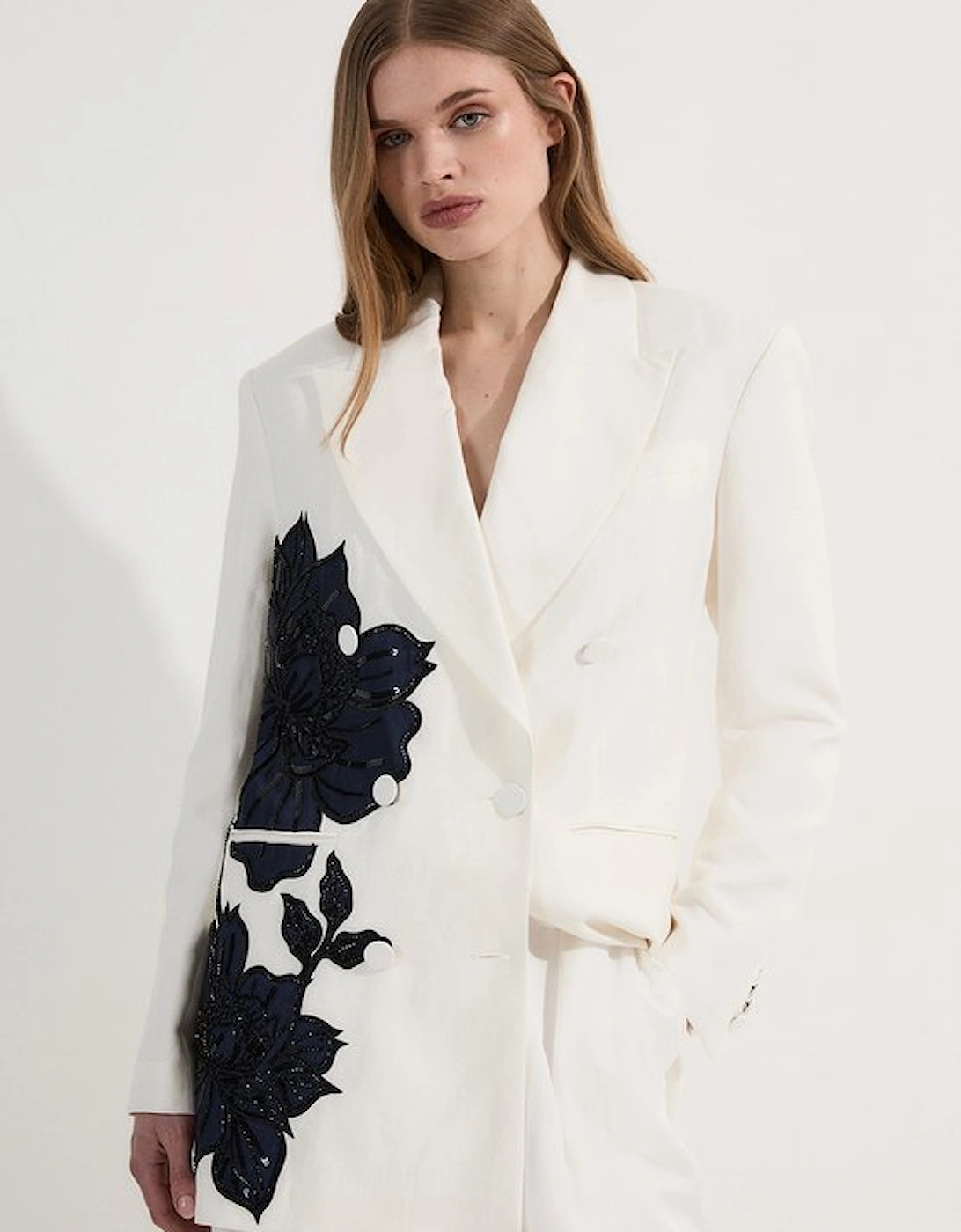 Premium Summer Embellished Applique Tailored Jacket, 5 of 4
