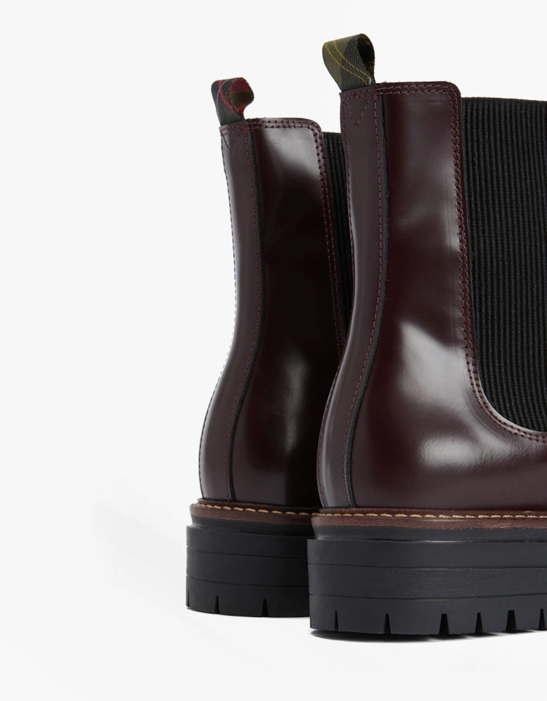 MARLA Womens Chelsea Boots Cherry Glace