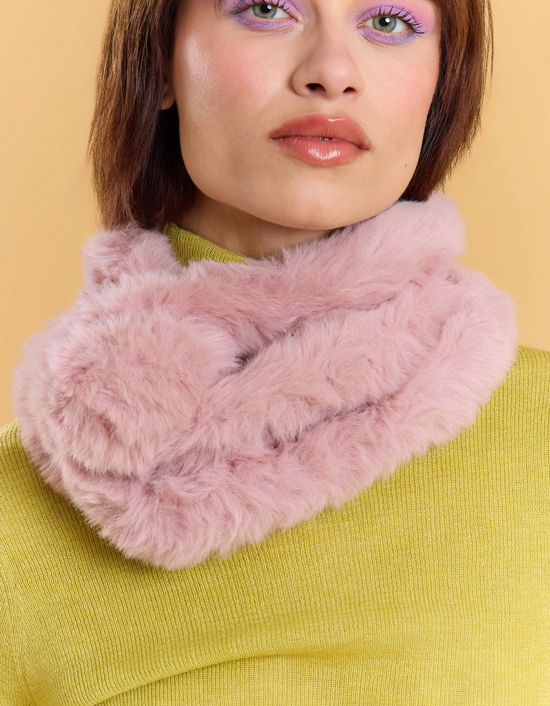 Pink Faux Fur Scarf, 3 of 2