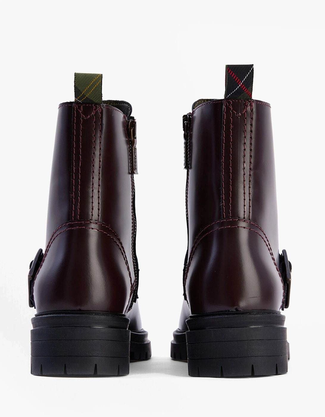 OUSEBURNE Womens Lace Up Boots Cherry Glace