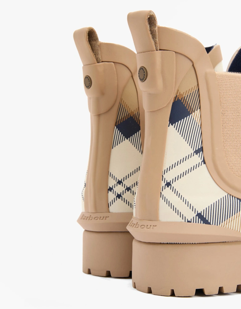WILTON Womens Chelsea Wellies Hessian Tartan