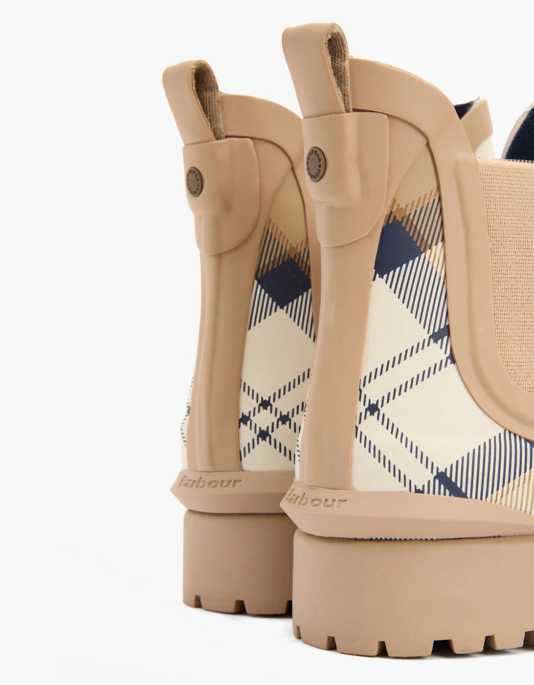 WILTON Womens Chelsea Wellies Hessian Tartan