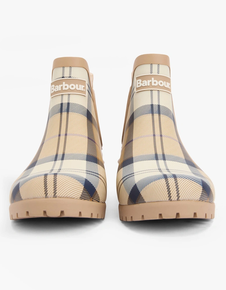 WILTON Womens Chelsea Wellies Hessian Tartan
