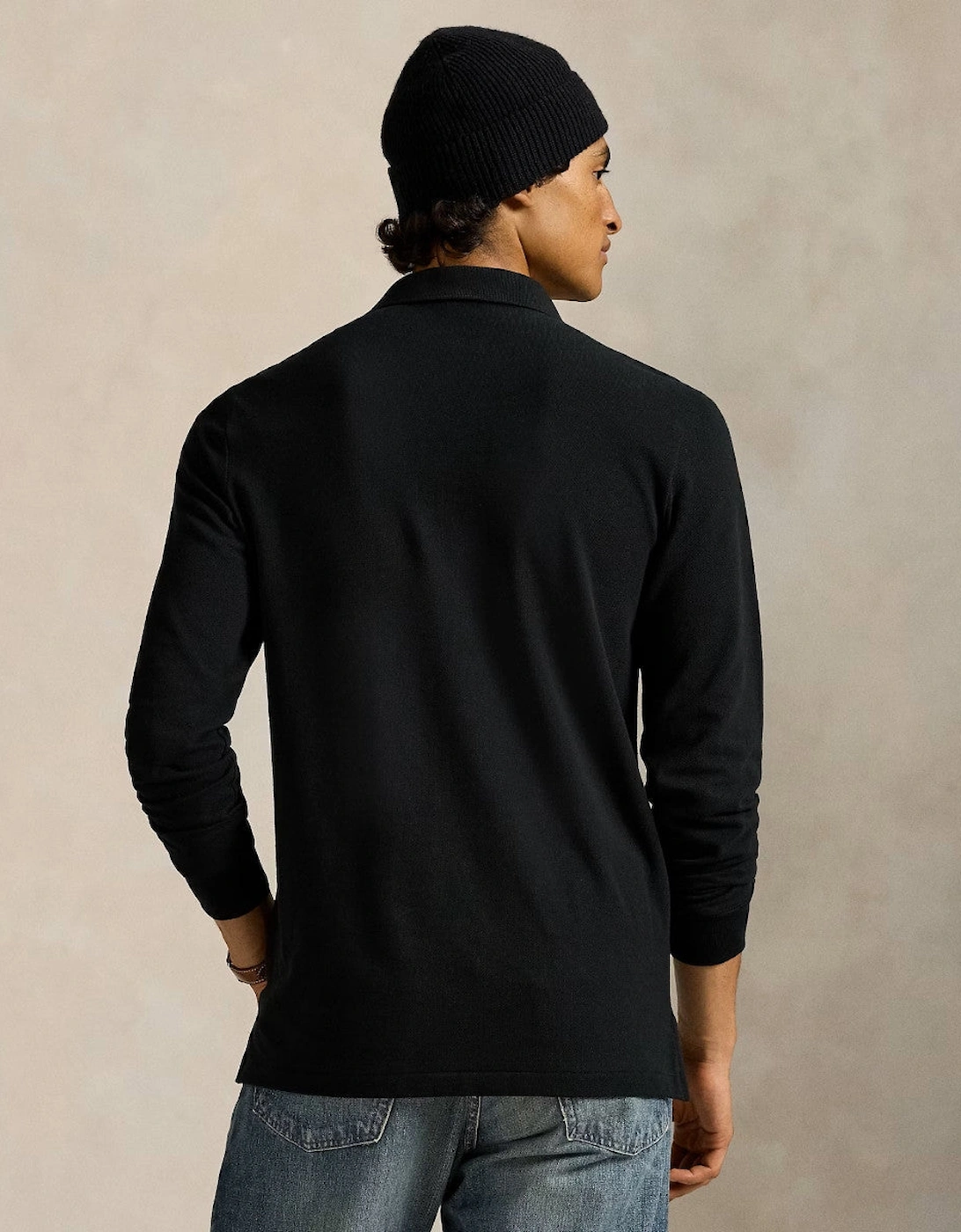 LS Mesh Polo Shirt 002 Polo Black Holiday Bear