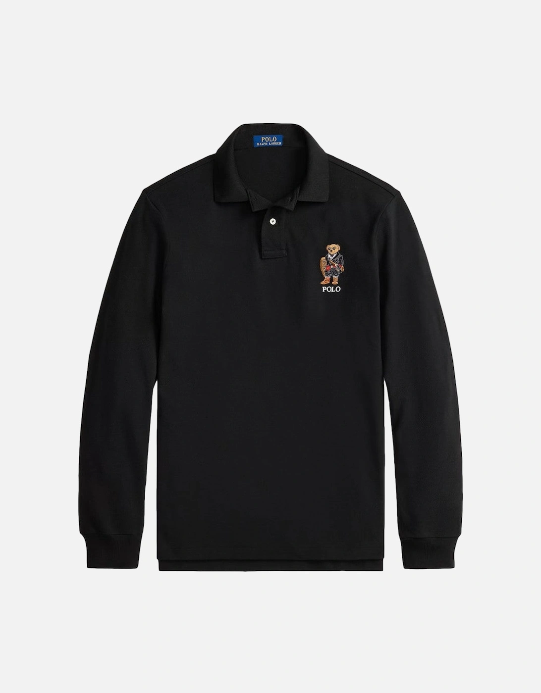 LS Mesh Polo Shirt 002 Polo Black Holiday Bear, 4 of 3