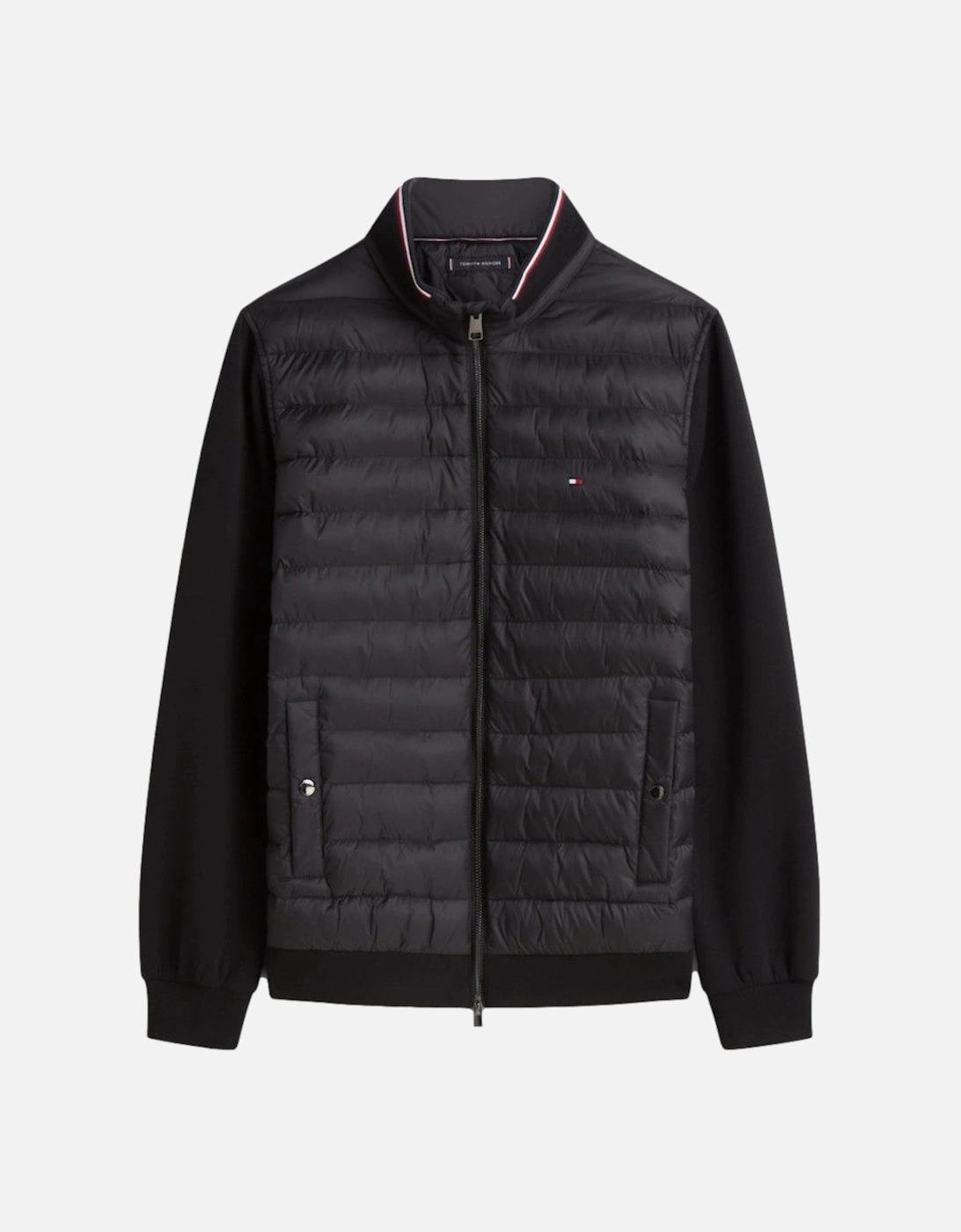 Men's Tommy Hilfiger Mix Media Ess RWB Stand Collar BDS Black - Size: 40/Regular