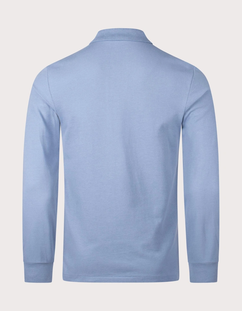 Custom Slim Fit Long Sleeve Polo Shirt