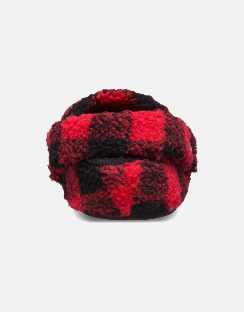 Classic Cozzzy Polyester Men's Varsity Red/Black Slippers