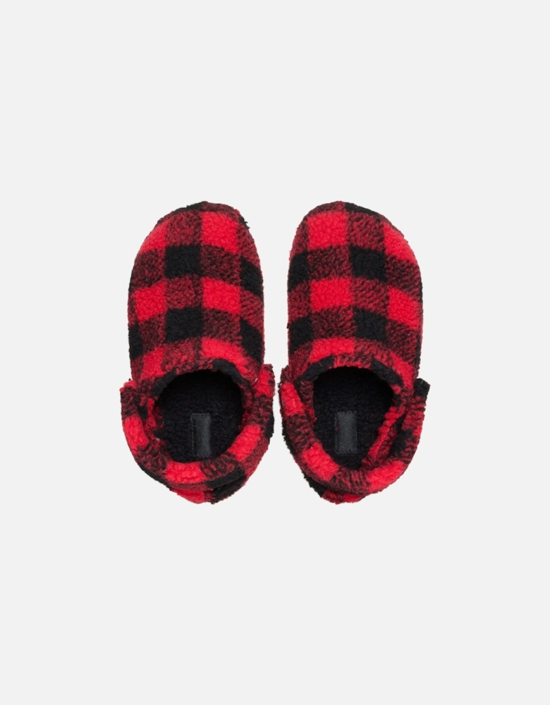 Classic Cozzzy Polyester Men's Varsity Red/Black Slippers
