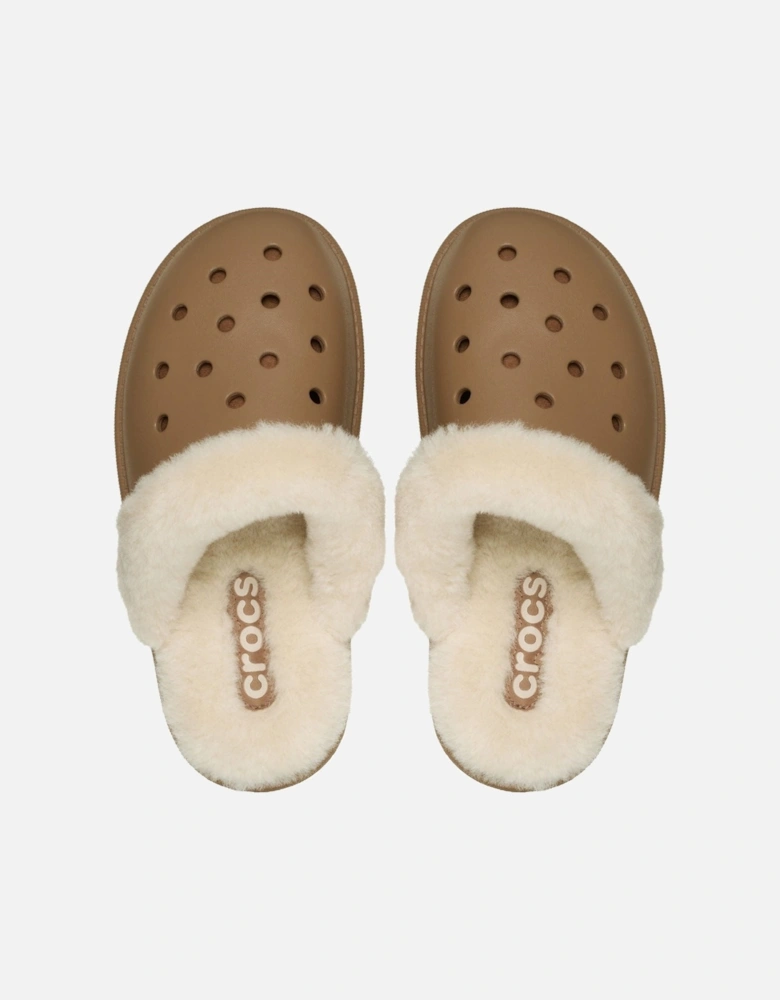 Classic Fuzz Scuff Thermoplastic Men's Sepia Slippers