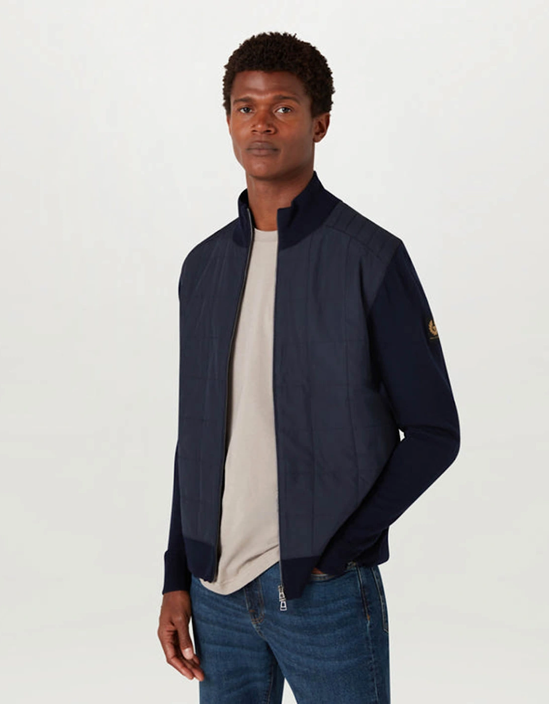 Kelbrook Mens Merino Wool Zip Cardigan - Dark Ink, 3 of 2