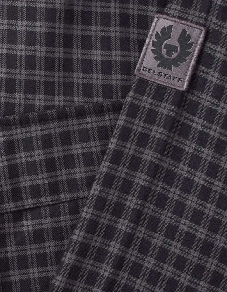 Scale Mens Long Sleeve Check Shirt - Black / Tornado Grey