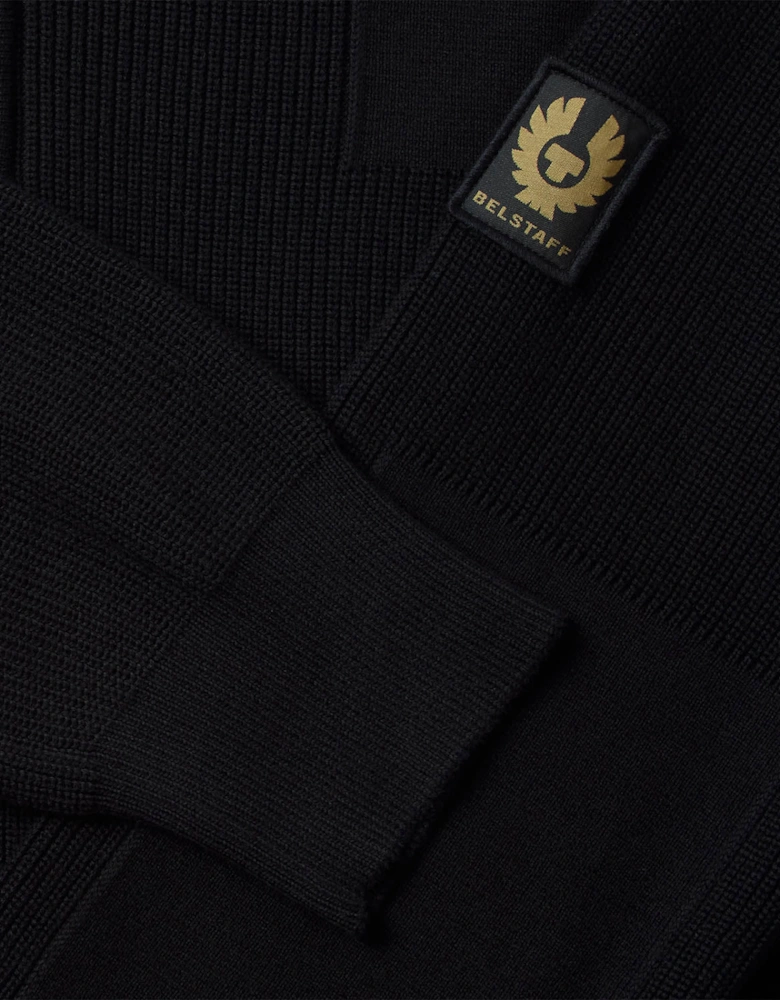 Commander Mens Quarter Zip Jumper - Black