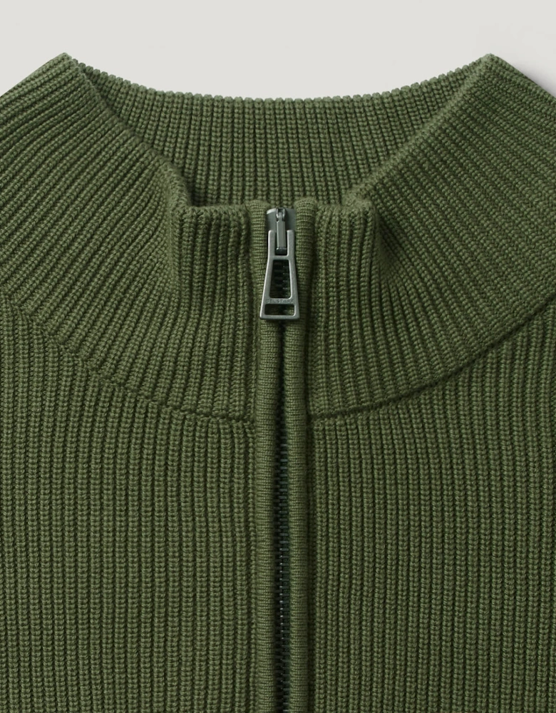Commander Mens Quarter Zip Jumper - True Olive
