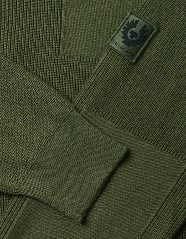 Commander Mens Quarter Zip Jumper - True Olive