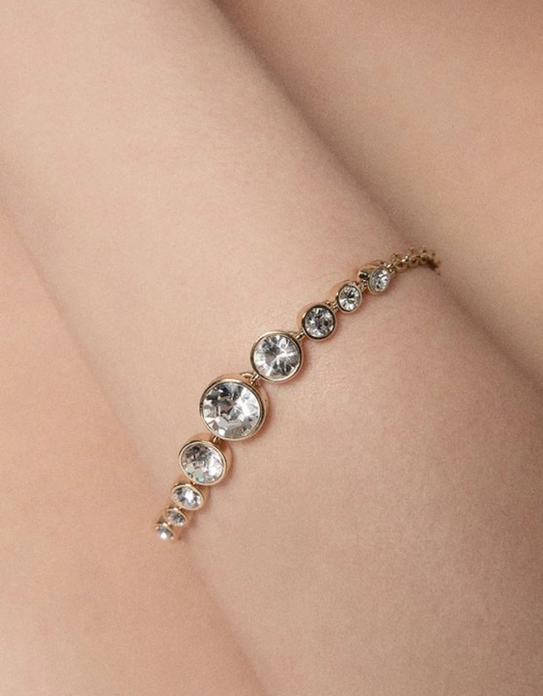 14kt Gold Plated Crystal Flow Bracelet