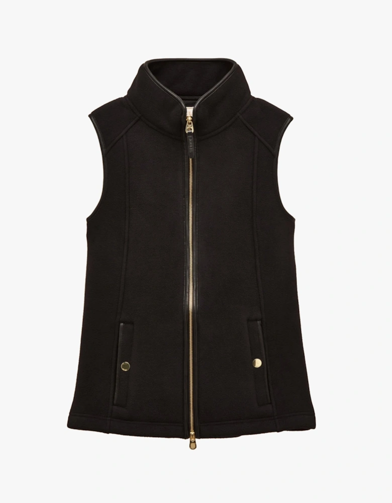 HERITAGE FLEECE Womens Gilet Black