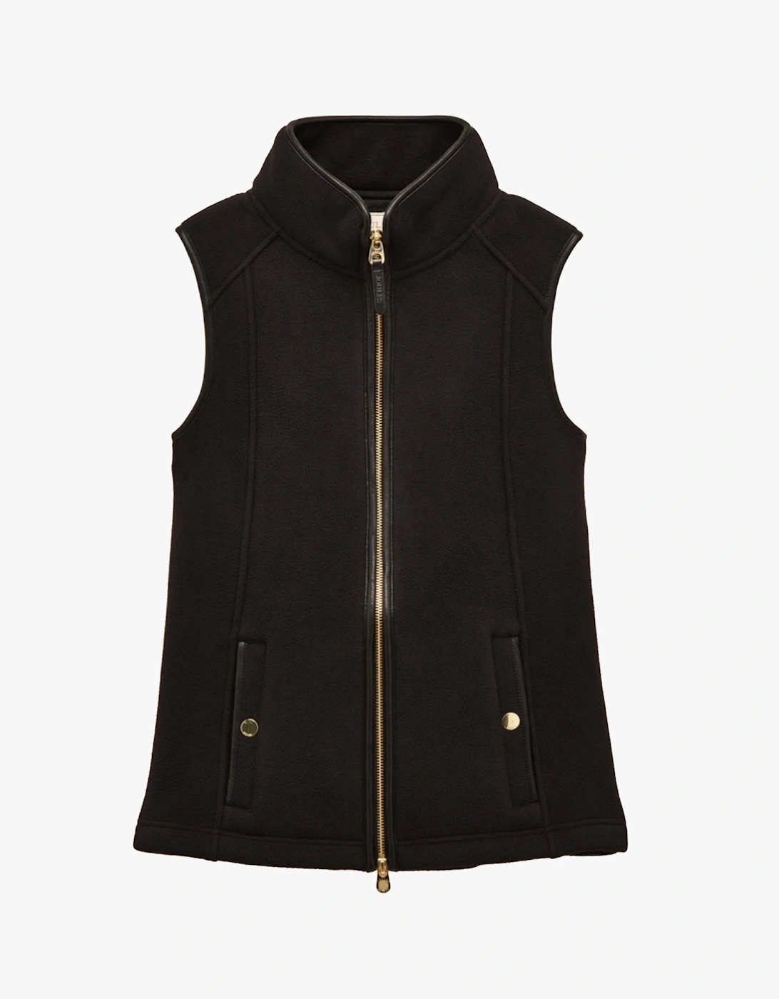 HERITAGE FLEECE Womens Gilet Black, 7 of 6
