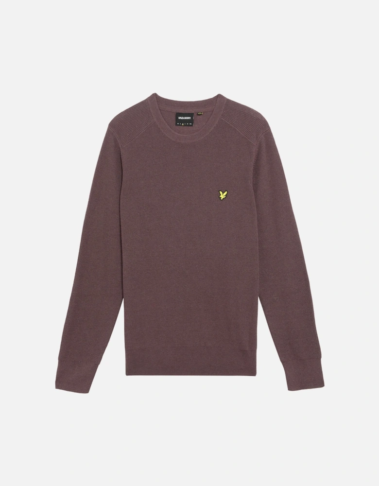 Lyle & Scott Engineered Rib Crew Neck - X863 Espresso