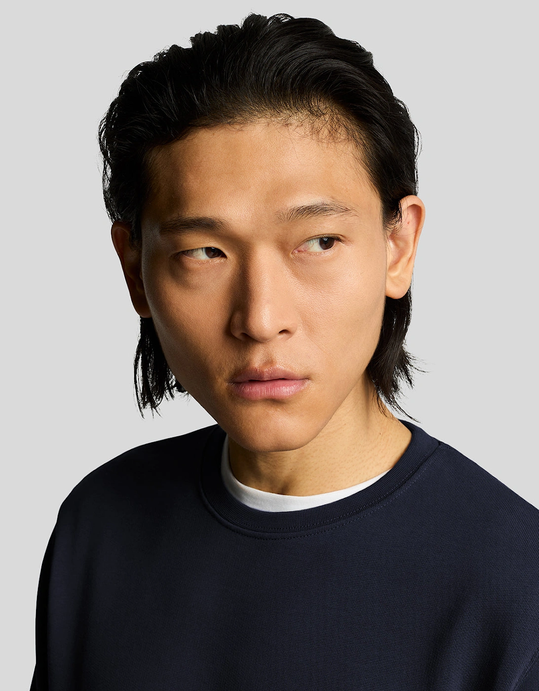 Lyle & Scott Superfine Crew Neck Sweatshirt - Z271 Dark Navy