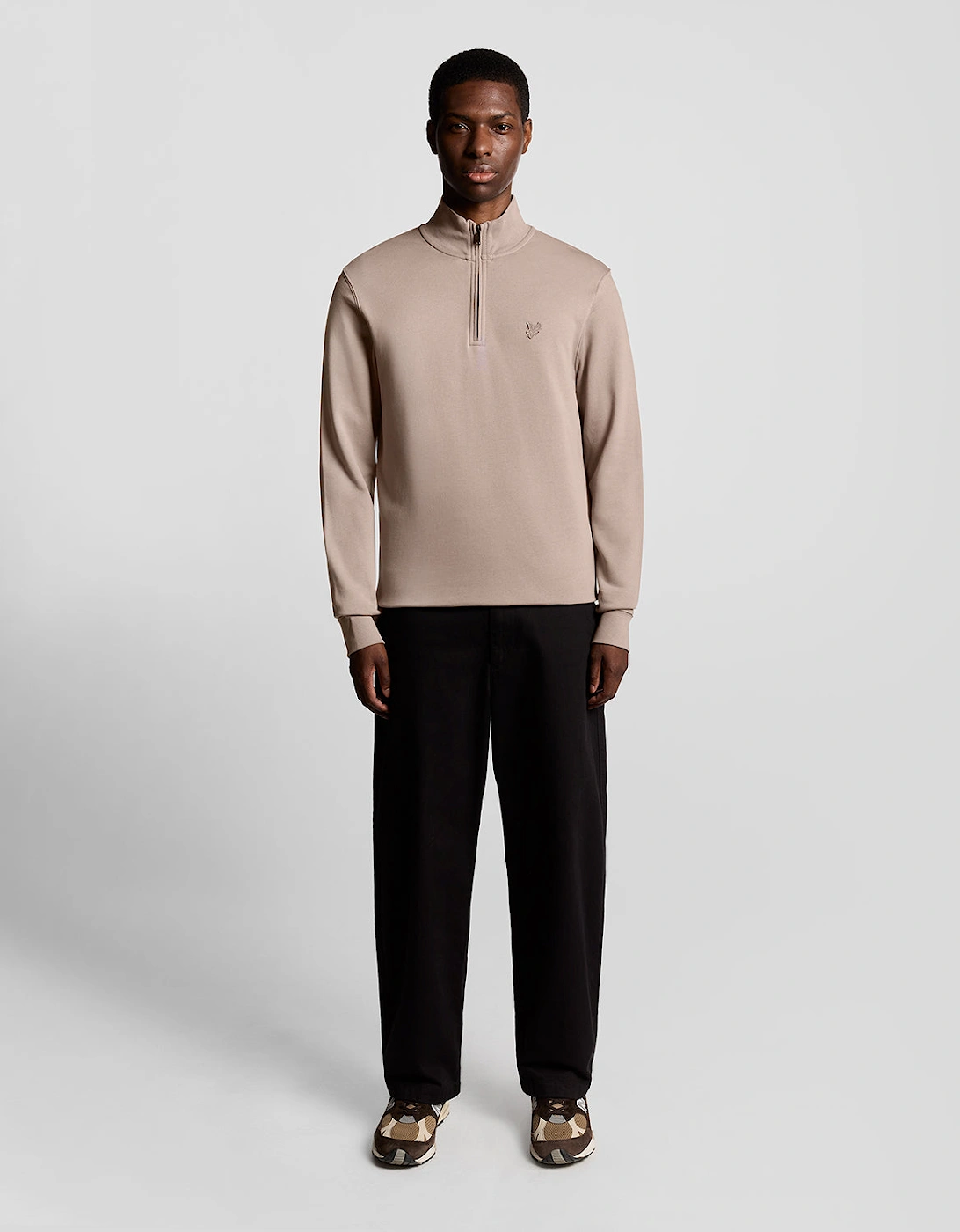 Lyle & Scott Superfine Quarter Zip Sweatshirt - X893 Fife