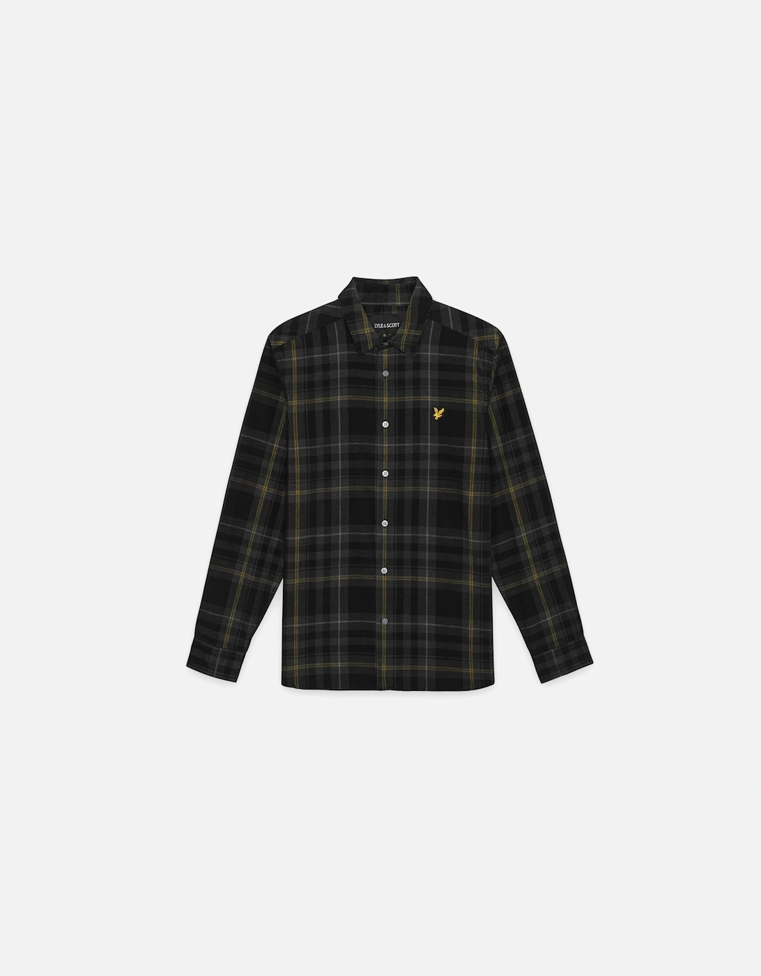 Lyle & Scott Tartan Corduroy Shirt - Z865 Jet Black
