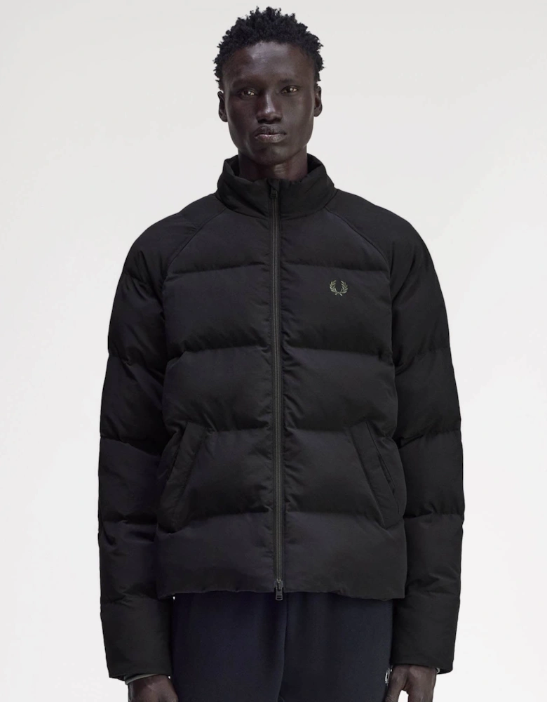 Mens Raglan Sleeve Padded Jacket - Black 102