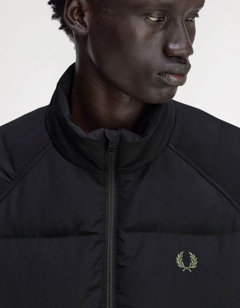 Mens Raglan Sleeve Padded Jacket - Black 102