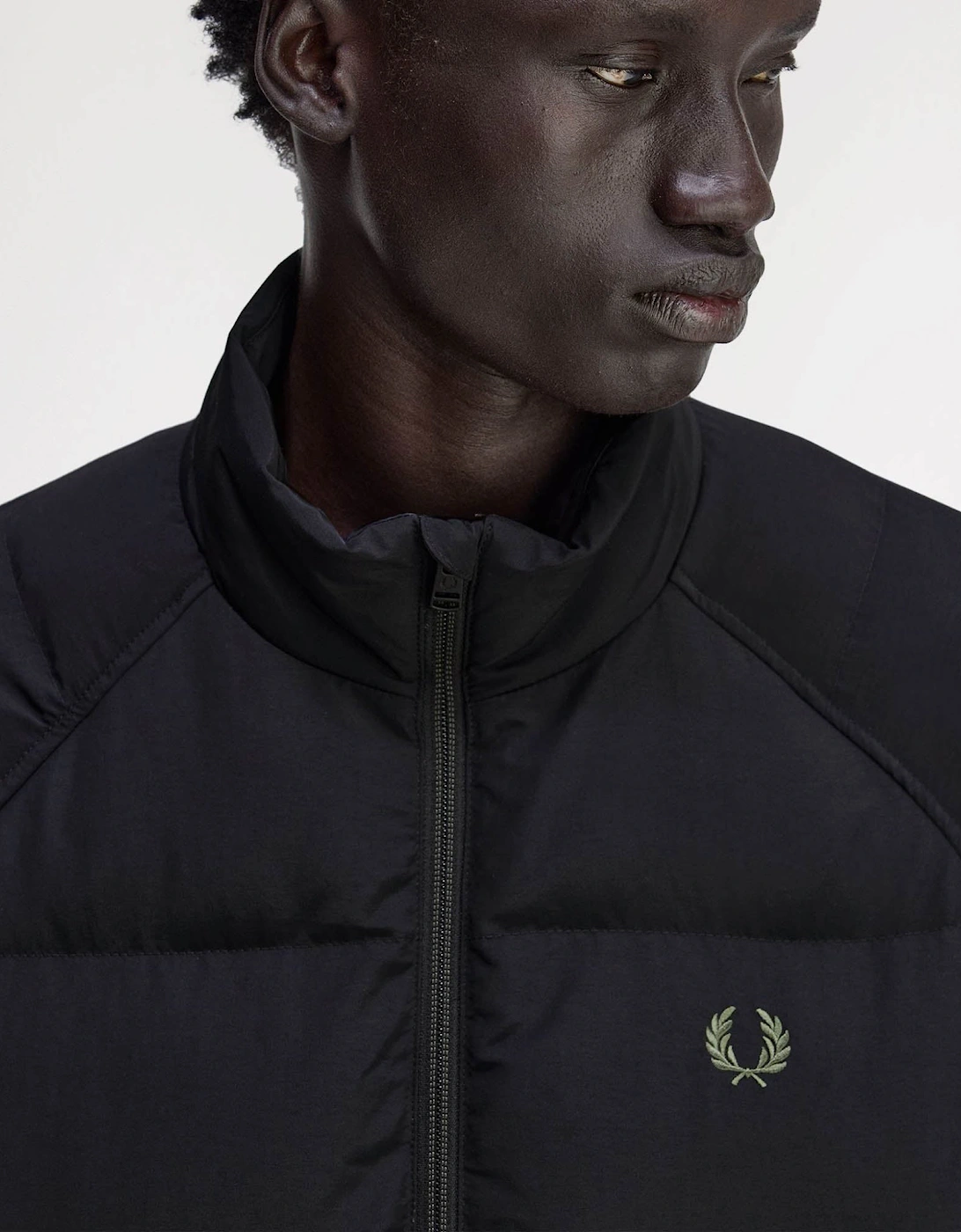 Mens Raglan Sleeve Padded Jacket - Black 102